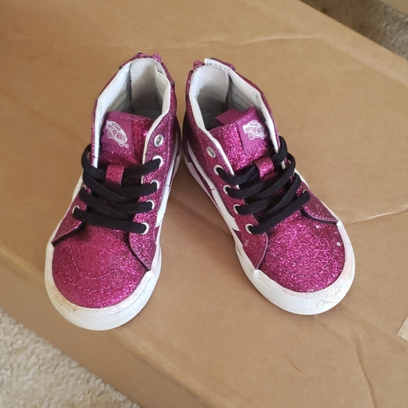 purple glitter vans toddler